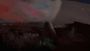This is an image of an abstract painting done in the virtual reality oil painting simulator Vermillion.