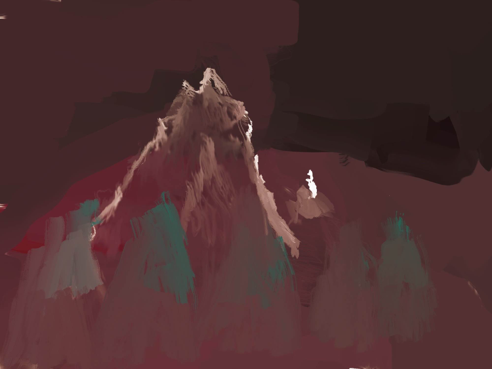 This is an abstract virtual oil painting. The first one Will made in October 2024.