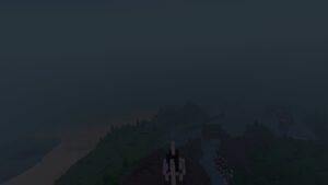 Standing at the top of the world, at night in Pocket Lands.